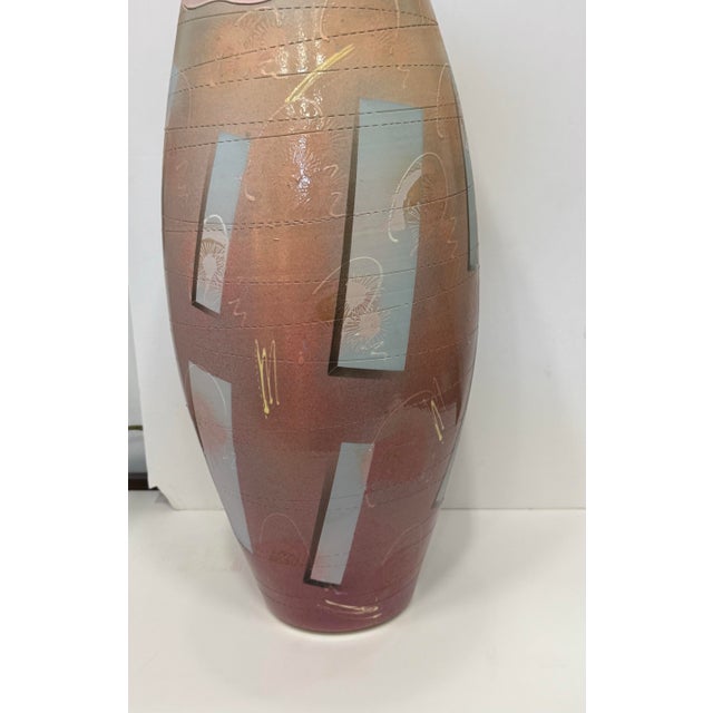 1980's Vintage Large Studio Pottery Vase For Sale In Miami - Image 6 of 10