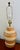 1960s Turned Studio, Pottery Ceramic Lamp, Striped Orange, and Cream Glaze With Shade For Sale - Image 6 of 6