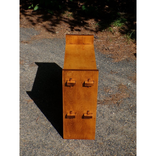 Vintage Arts & Crafts Style Low Bookcase Shoe Rack Open Shelf For Sale - Image 9 of 16
