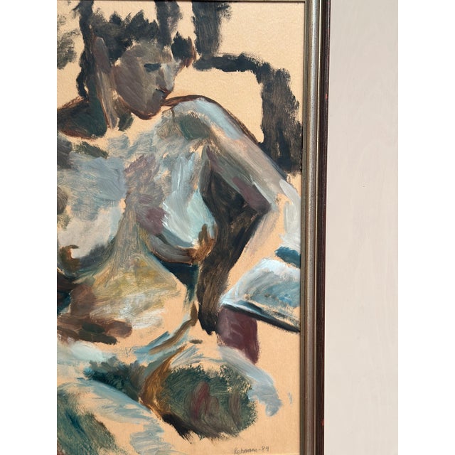Mats Rehnman, Nude Study, 1984, Oil Painting on Panel, Framed For Sale - Image 12 of 18