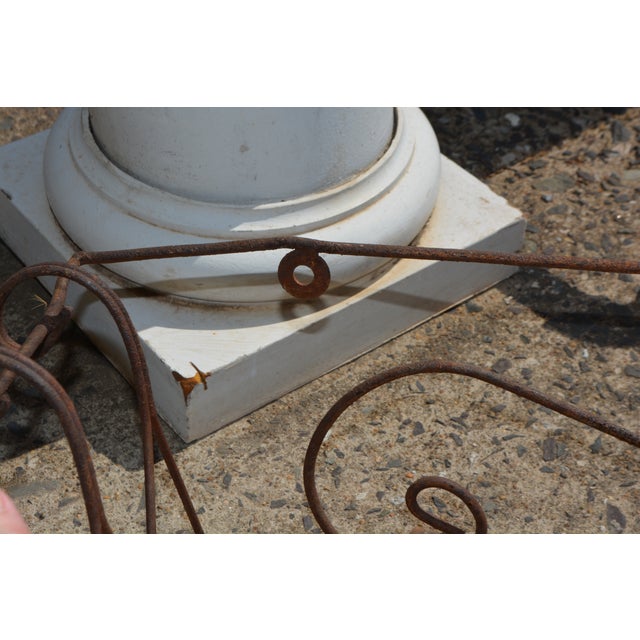 Vintage Pair Brown Scroll Metal / Wire Rectangle Wall Planters Window Boxes For Sale - Image 9 of 16