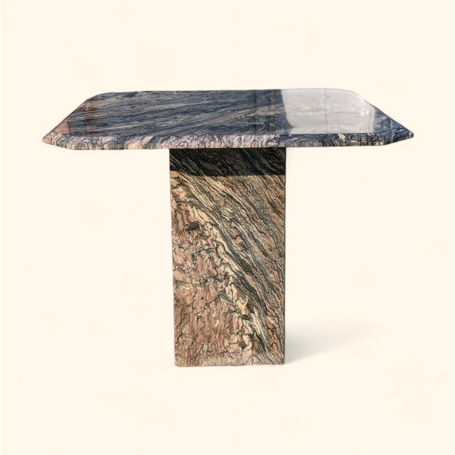 Mid 20th Century Postmodern Italian Cipollino Ondulato Marble Side Table, 1970s–1980s For Sale - Image 5 of 18