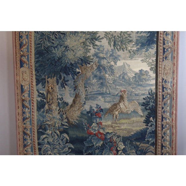 Blue Tapestry from Aubusson, Early 18th Century For Sale - Image 8 of 18