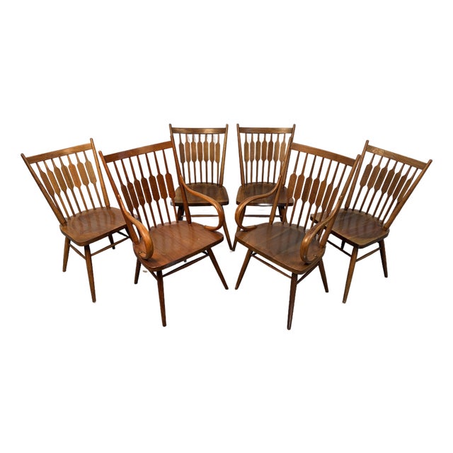 Mid 20th Century Attributed to Kipp Stewart for Drexel "Centennial" Dining Chairs For Sale