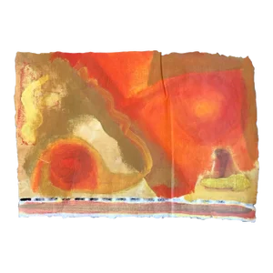 1970s Richard Goodwin Abstract Painting on Paper