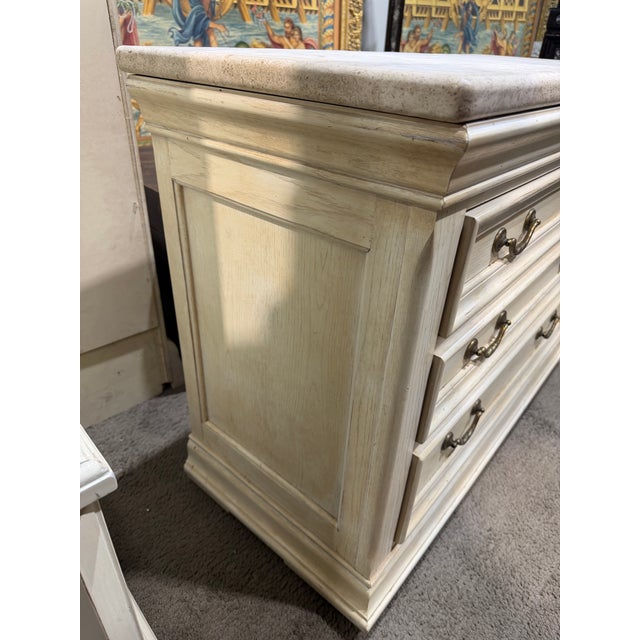 Bernhardt Bernhardt Light Wood and Stone Top Dresser For Sale - Image 4 of 6