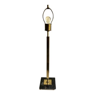 1950s Stiffel Mid Century Modern Large Brass and Marble Table Lamp/ 1950s Modernist Lamp For Sale