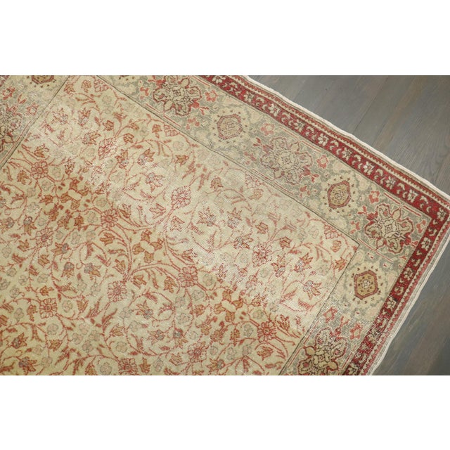 Folk Art Antique Zabihi Collection Turkish Herekeh Rug - 4'2" x 5'10" For Sale - Image 3 of 12