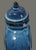 Asian Chinoiserie Blue Pottery Lidded Ginger Jar W/Medallion Center Decoration For Sale - Image 4 of 11