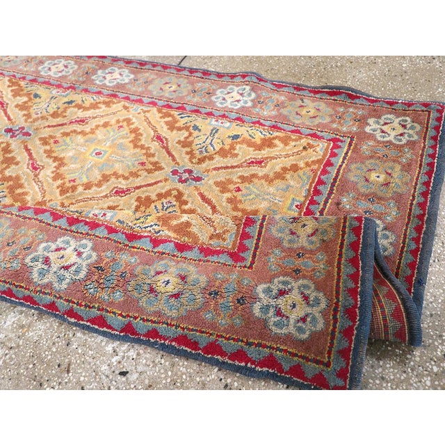Textile Galerie Shabab Collection Mid-20th Century Indian Cotton Agra Accent Rug For Sale - Image 7 of 8