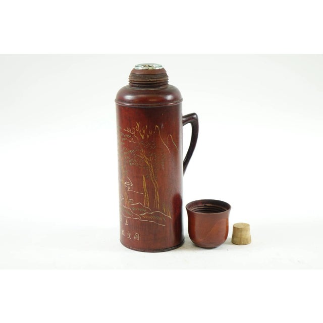 1920s 1920s Chinese Wood Flask For Sale - Image 5 of 6