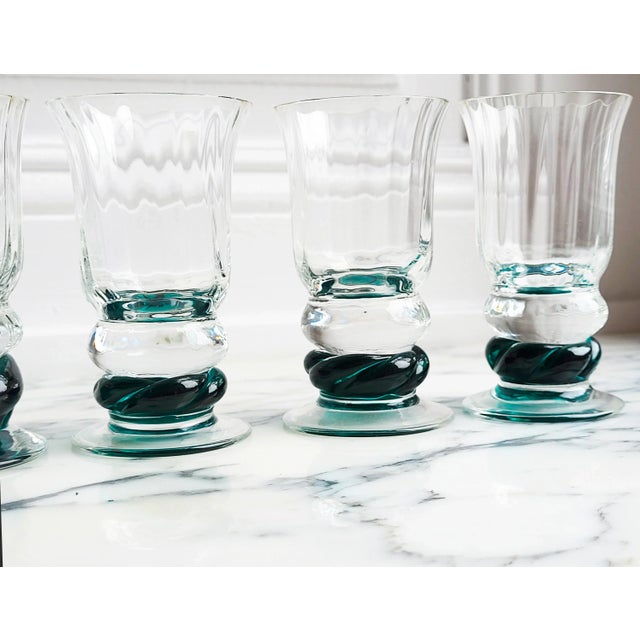 Mid-Century Modern Italian Murano Glass Liqueur Glasses, 1960s, Set of 6 For Sale - Image 6 of 7
