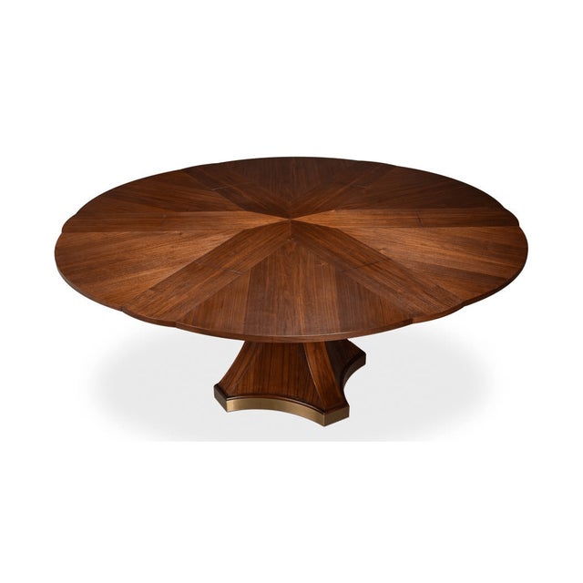 2020s Art Deco Style Walnut Dining Table For Sale - Image 5 of 13