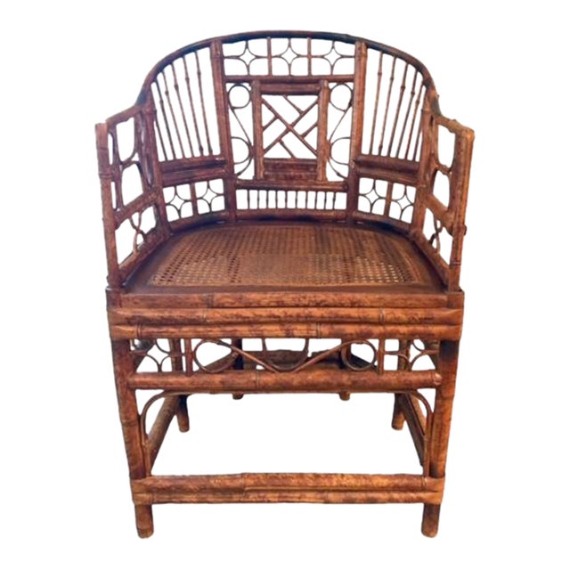 1950s Brighton Pavillion Rattan & Bamboo Chair For Sale