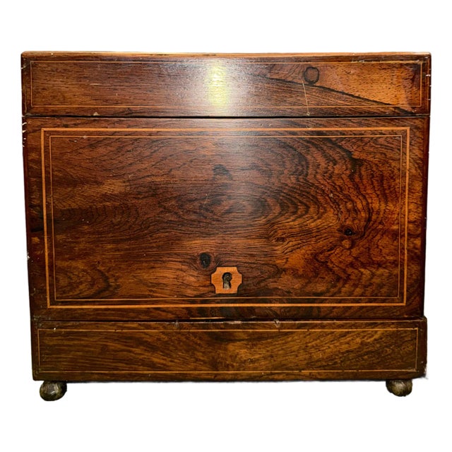 Early 19th Century French or English Tantalus Liquor Cabinet Box For Sale