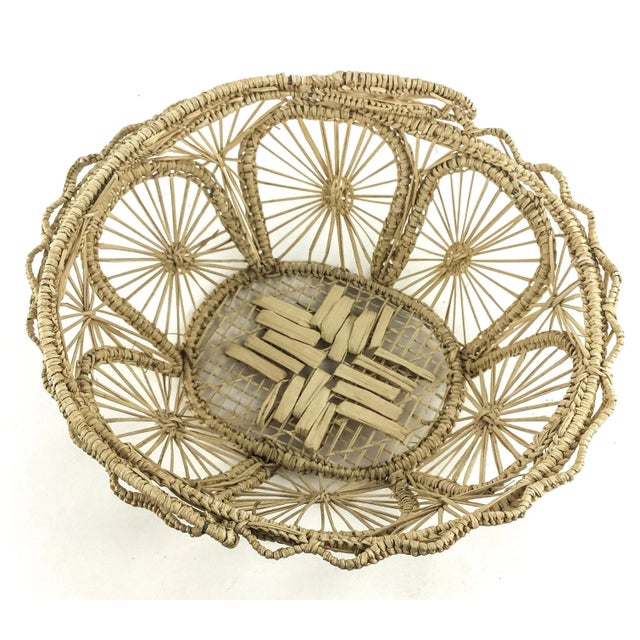 1970s Vintage Lace Basket Artisan Made in Columbia For Sale - Image 5 of 10
