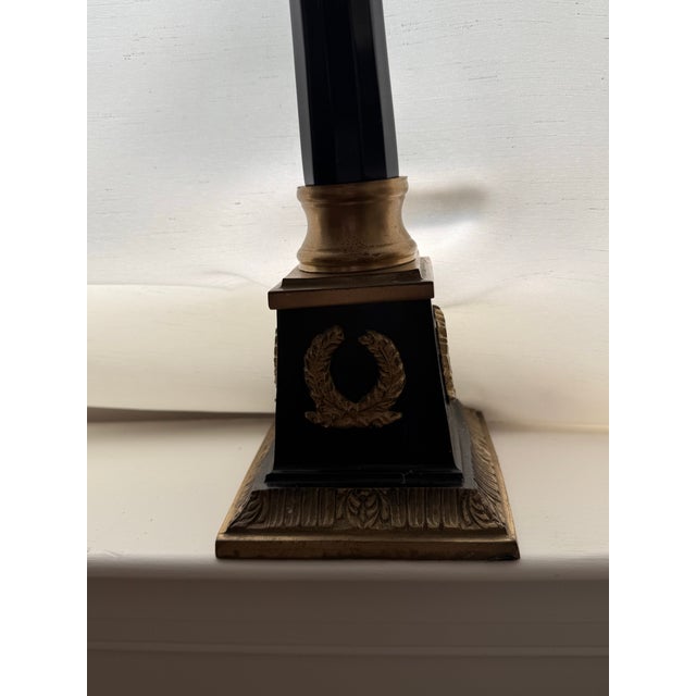 1970s Gran Tour Style Metal Tall French Empire Neo-Classical Obelisk Statuette For Sale - Image 5 of 8
