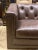 Brown Contemporary Olivia & Quinn Modern Button and Tufted “Spellbound Leather” Sofa For Sale - Image 8 of 12