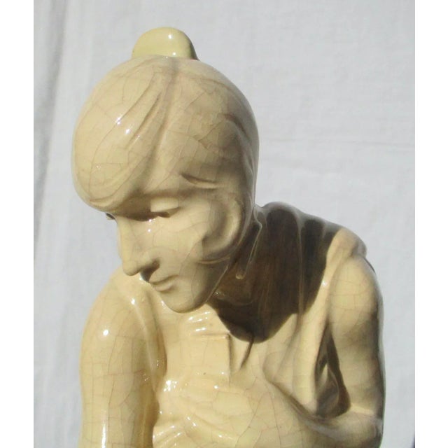 1930s Armand Godard French Faience Fortune Teller Figure For Sale - Image 10 of 13