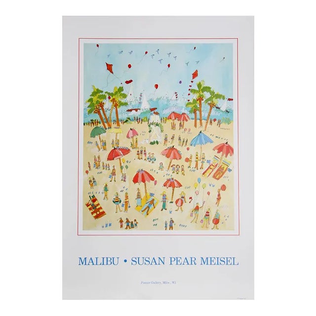 1980s "Malibu" Poster by Susan Pear Meisel For Sale