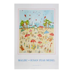 1980s "Malibu" Poster by Susan Pear Meisel