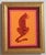 A tiger in orange, burgundy, raspberry pink, yellow-orange. with a double border. Abstract, Minimalism, Folk Art, Pop Art,...