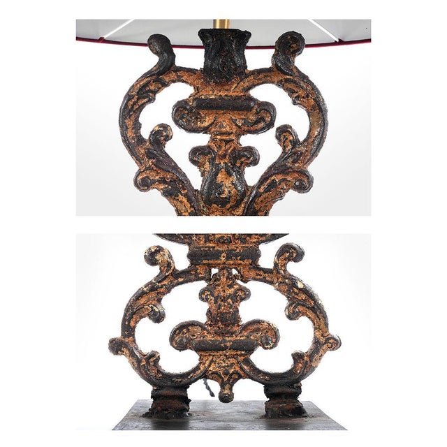 Lamp made from old pieces of cast iron railings by our craftsmen. This piece is designed in the style of the selected...