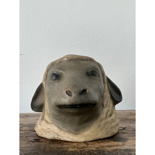 Vintage Painted Ram Bust For Sale - Image 14 of 18