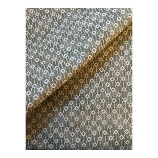 Chelsea Textiles Raindrops in Seamist Fabric 2 1/2 Yards Screen Printed by Hand For Sale