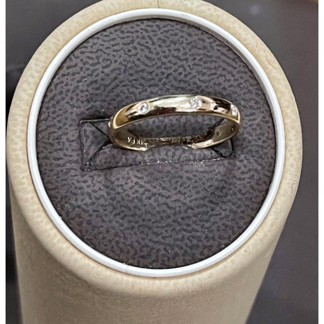 6 Flush Set Bezel Diamond Eternity Wedding Band in 14 Karat Yellow Gold For Sale - Image 18 of 18