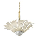 Vintage Murano Glass Palmette Suspension Light For Sale