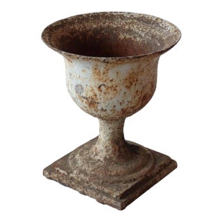 Garden Urn - Antique Cast Iron For Sale