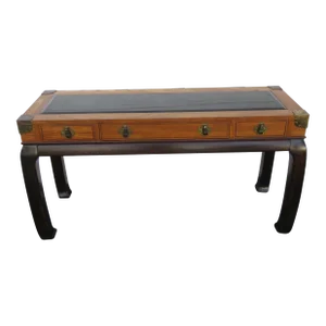 Bassett Hollywood Regency Long Narrow Library Tv Console Table Desk