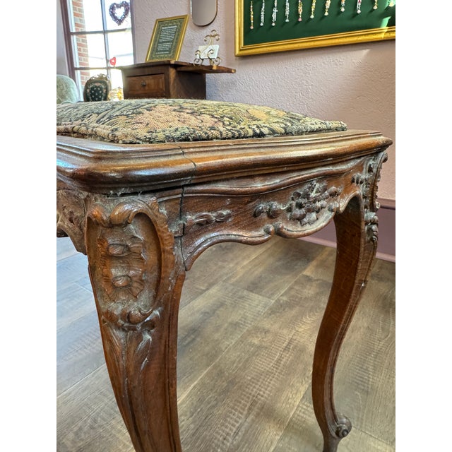 Early 20th Century French Provincial Upholstered Piano Bench For Sale - Image 9 of 13