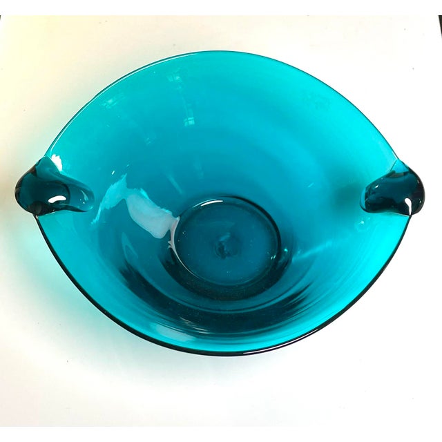 1940s Blenko Blob Handled Bowl #517l by Winslow Anderson For Sale - Image 9 of 12
