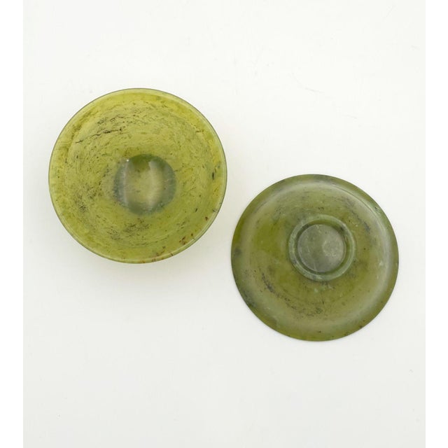 Pair of Green Hardstone Bowls, Republic Period China For Sale In San Francisco - Image 6 of 6