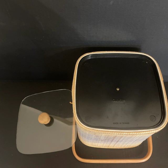Mid 20th Century Raffia Covered Ice Bucket For Sale - Image 10 of 12