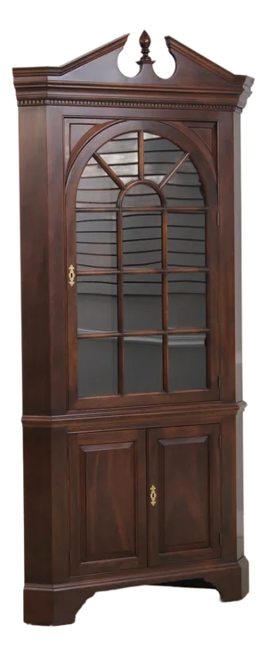 Stickley Chippendale Mahogany Corner China Cabinet