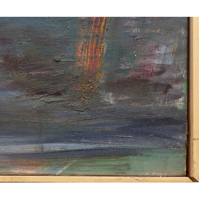 Abstract Acrylic Painting on Canvas by Warren Fischer ‘American, 1943-2001’ For Sale - Image 9 of 14