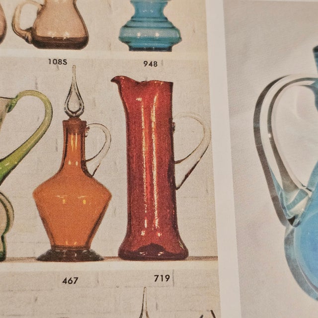 Bischoff #719 Charcoal Glass Pitcher, 1959 Catalog Color 14.5" For Sale - Image 13 of 13