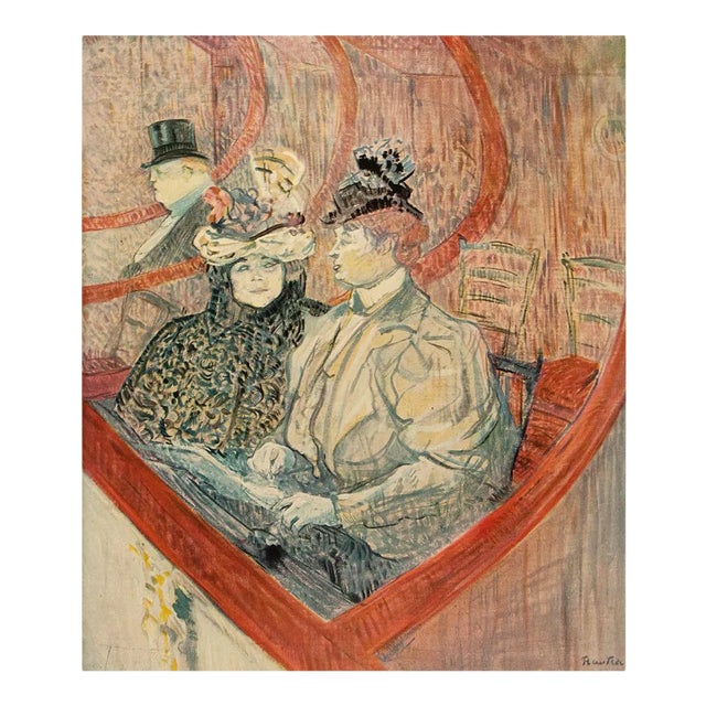 1950s After Toulouse-Lautrec "The Grand Theater Box" Vintage Full Color Print For Sale