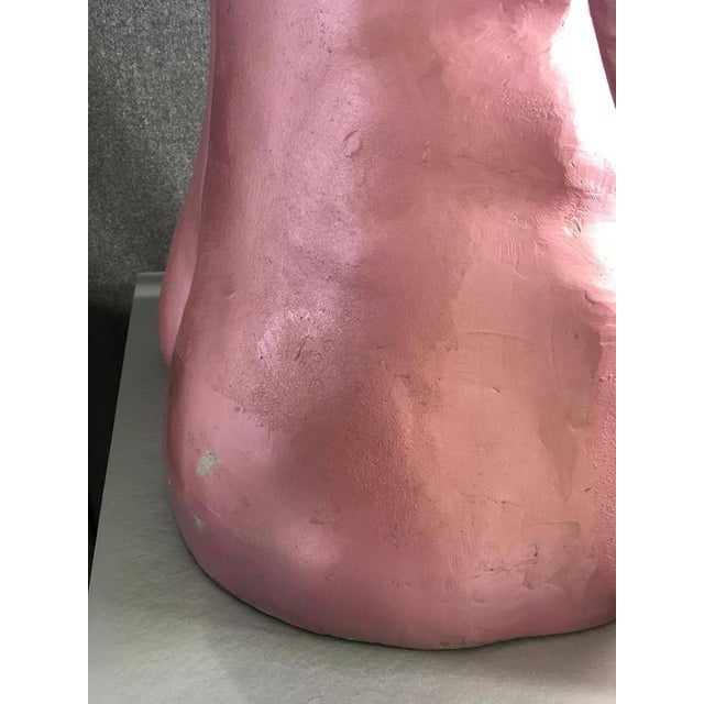 Italian Postmodern Sculpture in Pink Lacquered Aluminum attributed to Ugo La Pietra, 1980 For Sale - Image 10 of 18