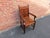 Antique Oak English Gothic Thrown Chair 1880s For Sale - Image 4 of 9