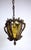Metal Antique Brass Glass Chandelier, 1930s For Sale - Image 7 of 11