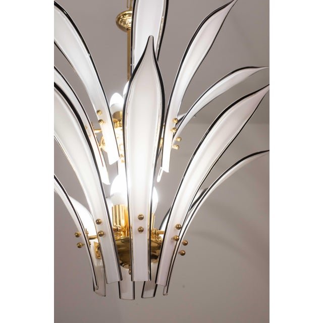 Vistosi "Palms" Murano Glass Style Chandelier, 1970 For Sale - Image 6 of 12