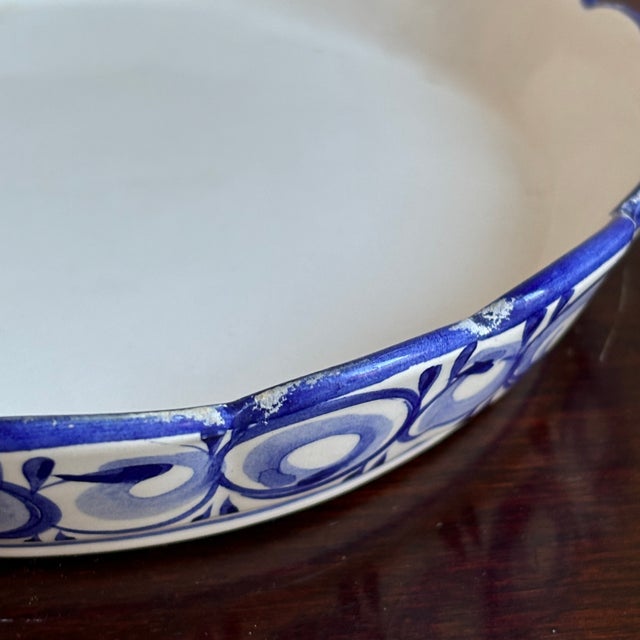 Mid-20th Century RCCL Portugal Ceramic Cachepot & Saucer For Sale - Image 10 of 12