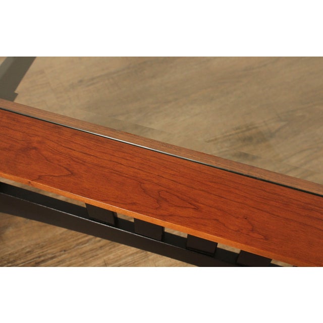 Ethan Allen Mission Style 'American Impressions' Square Glass Top