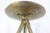 Tall Gilded Gold Metal Large Pillar Candle Holder, Mid Century Modern Wide Tripod Candle, Staging, Decor, Dining Table For Sale - Image 6 of 8