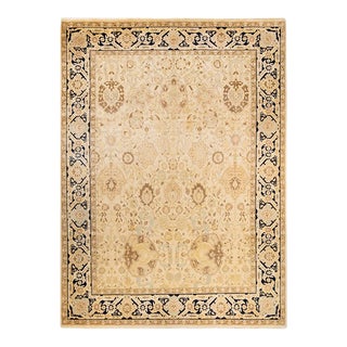 Mogul, One-of-a-Kind Hand-Knotted Area Rug in Ivory, 9' 2" x 12' 8" For Sale