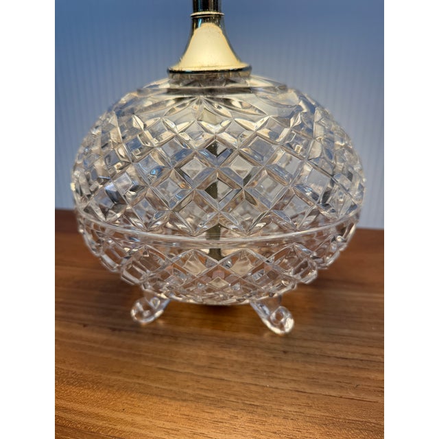 Cut Glass Boudoir Table Lamp For Sale - Image 9 of 12